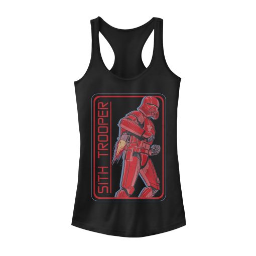 Junior’s Star Wars The Rise of Skywalker Sith Trooper Rocket Racerback Tank Top