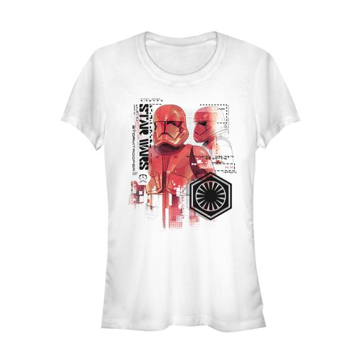 Junior’s Star Wars The Rise of Skywalker Sith Trooper Schematic Detail T-Shirt