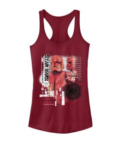 Junior’s Star Wars The Rise of Skywalker Sith Trooper Schematic Villain Racerback Tank Top
