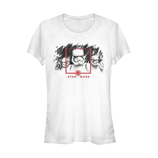 Junior’s Star Wars The Rise of Skywalker Stormtrooper Smudge T-Shirt