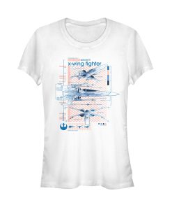 Junior’s Star Wars The Rise of Skywalker X-Wing Details T-Shirt