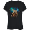Junior’s Star Wars Tree Village Wicket Ewok T-Shirt