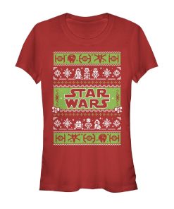Junior’s Star Wars Ugly Christmas Come to the Merry Side T-Shirt