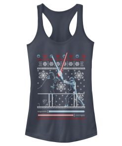 Junior’s Star Wars Ugly Christmas Duel Racerback Tank Top