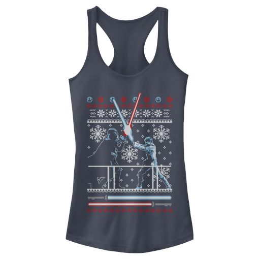 Junior’s Star Wars Ugly Christmas Duel Racerback Tank Top