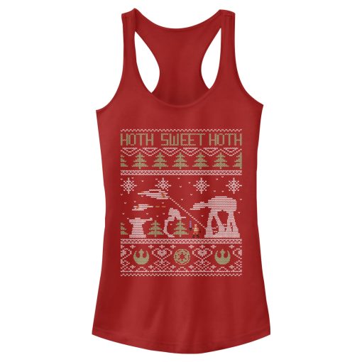 Junior’s Star Wars Ugly Christmas Hoth Sweet Hoth Racerback Tank Top