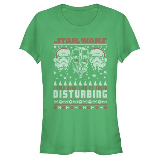 Junior’s Star Wars Ugly Christmas Lack Of Cheer Disturbing T-Shirt