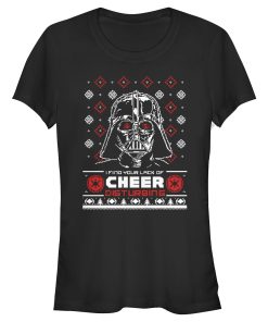 Junior’s Star Wars Ugly Christmas Lack of Cheer Snowflake T-Shirt