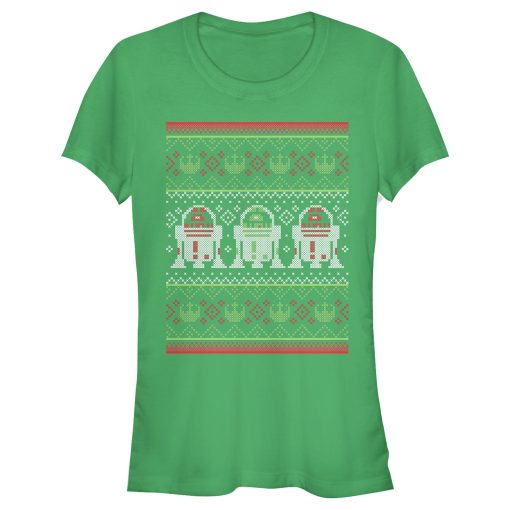 Junior’s Star Wars Ugly Christmas R2-D2 T-Shirt