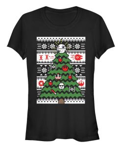 Junior’s Star Wars Ugly Christmas Tree T-Shirt