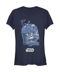 Junior’s Star Wars Unifying Boba Fett Collage T-Shirt
