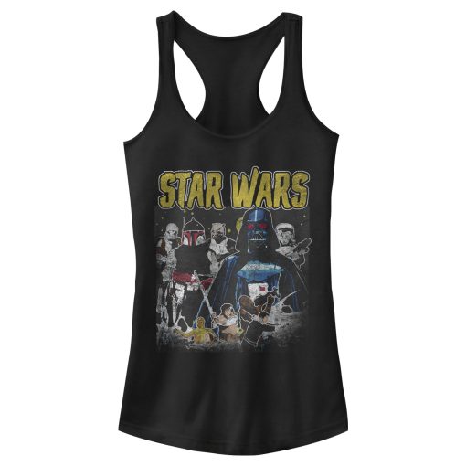 Junior’s Star Wars Vader and Team Line-up Racerback Tank Top