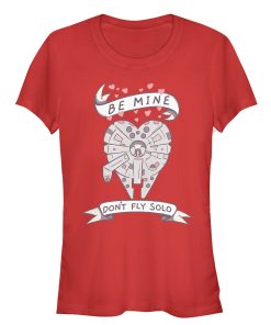 Junior’s Star Wars Valentine Don’t Fly Solo T-Shirt