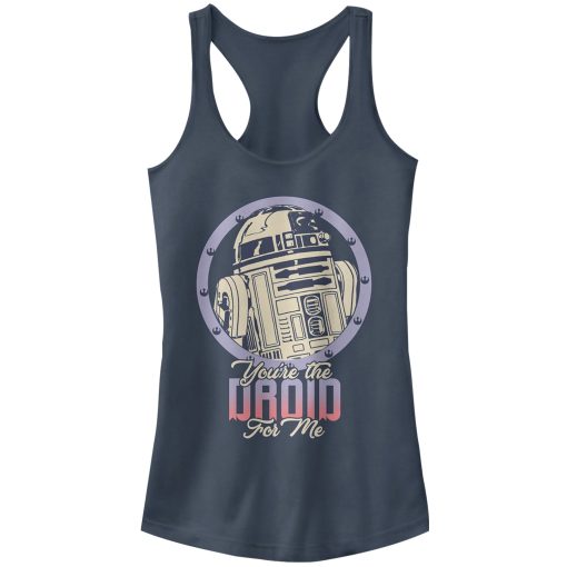 Junior’s Star Wars Valentine’s Day Droid for Me Racerback Tank Top