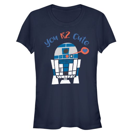 Junior’s Star Wars Valentine’s Day R2-D2 Too Cute T-Shirt