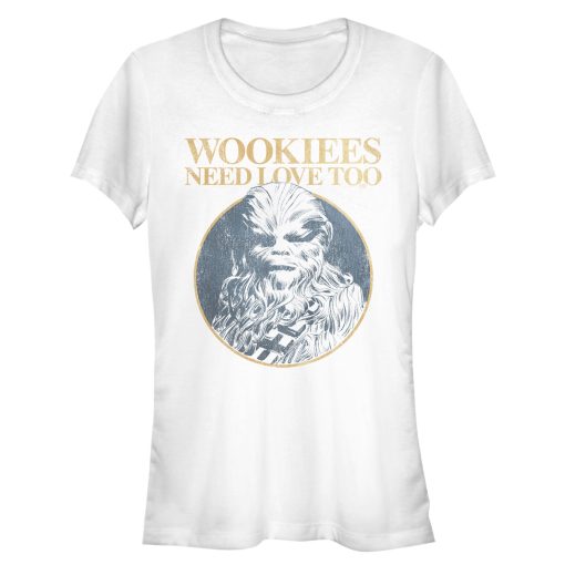 Junior’s Star Wars Valentine’s Day Wookiees Need Love Too T-Shirt