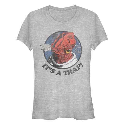 Junior’s Star Wars Vintage Admiral Ackbar Circle T-Shirt