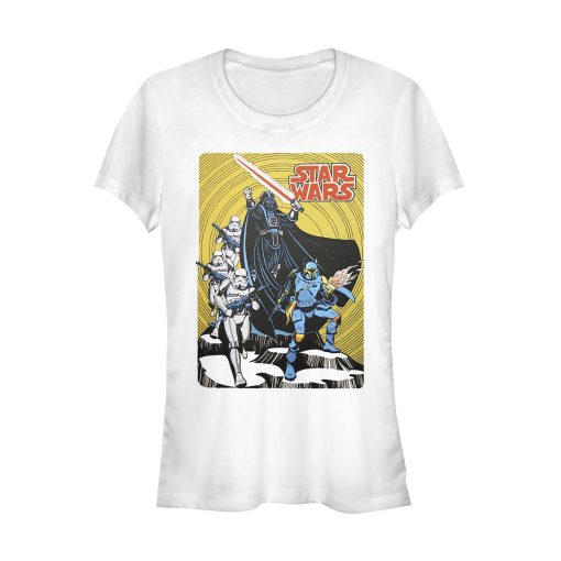 Junior’s Star Wars Vintage Dark Side Cover T-Shirt