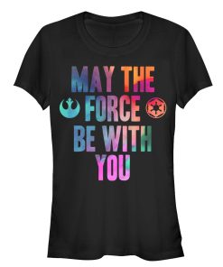 Junior’s Star Wars Watercolor Force Be With You T-Shirt