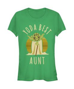 Junior’s Star Wars Yoda Best Aunt Cartoon T-Shirt