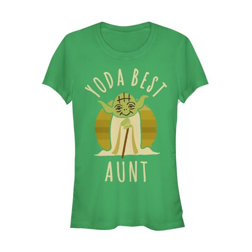 Junior’s Star Wars Yoda Best Aunt Cartoon T-Shirt