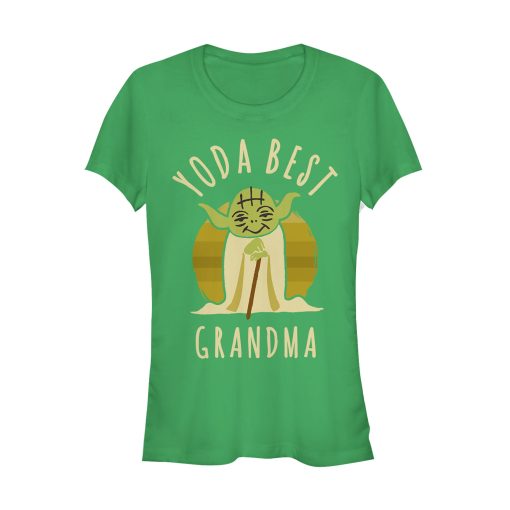 Junior’s Star Wars Yoda Best Grandma Cartoon T-Shirt