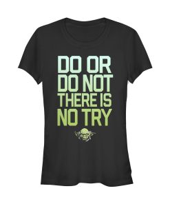 Junior’s Star Wars Yoda Try Mantra T-Shirt