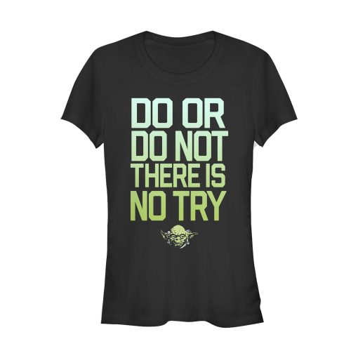 Junior’s Star Wars Yoda Try Mantra T-Shirt