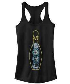 Junior’s The Big Lebowski Bowling Neon Light Print Racerback Tank Top