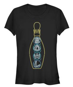 Junior’s The Big Lebowski Bowling Neon Light Print T-Shirt