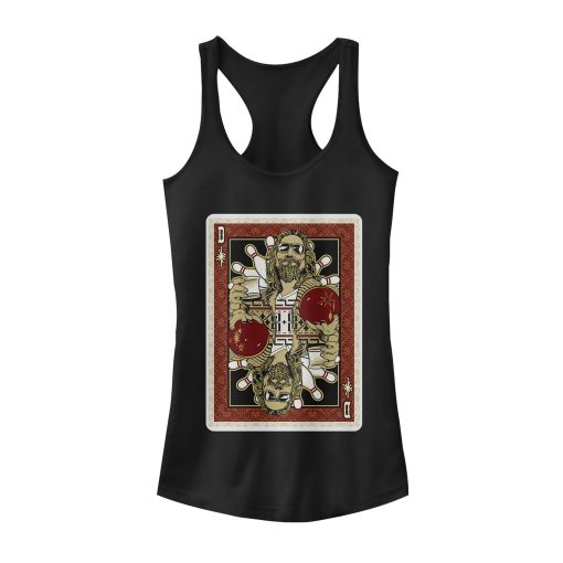 Junior’s The Big Lebowski Dude Playing Card Racerback Tank Top