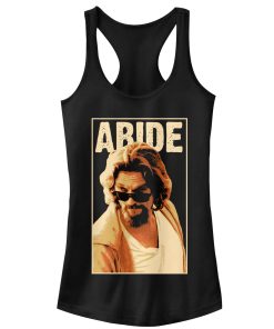 Junior’s The Big Lebowski The Dude Abides Sunglasses Pose Racerback Tank Top