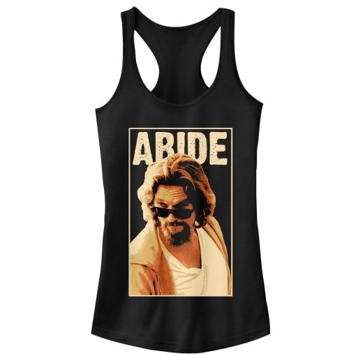 Junior’s The Big Lebowski The Dude Abides Sunglasses Pose Racerback Tank Top