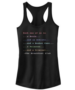 Junior’s The Breakfast Club Each One Of Us Stereotype Racerback Tank Top