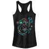 Junior’s The Little Mermaid Ariel Neon Light Print Racerback Tank Top