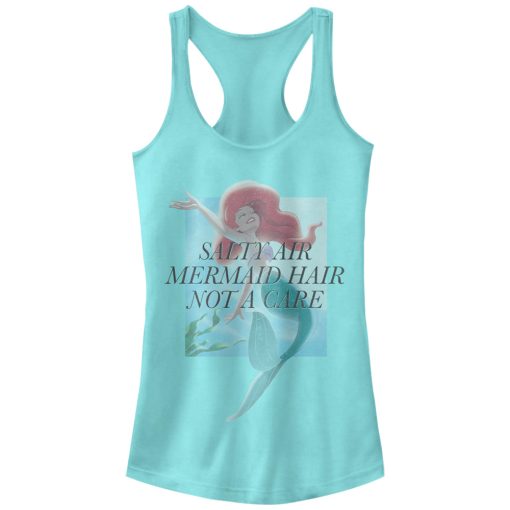 Junior’s The Little Mermaid Ariel Not a Care Racerback Tank Top