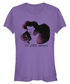 Junior’s The Little Mermaid Ariel Watercolor Fork Print T-Shirt