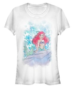 Junior’s The Little Mermaid Ariel Watercolor T-Shirt