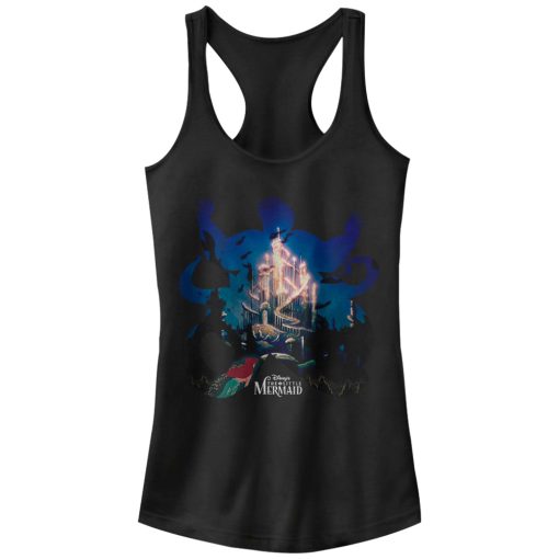 Junior’s The Little Mermaid Ursula Silhouette Racerback Tank Top