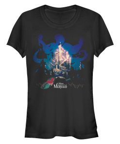 Junior’s The Little Mermaid Ursula Silhouette T-Shirt