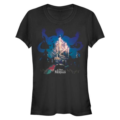 Junior’s The Little Mermaid Ursula Silhouette T-Shirt