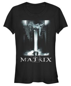 Junior’s The Matrix Cityscape Poster T-Shirt