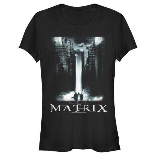 Junior’s The Matrix Cityscape Poster T-Shirt