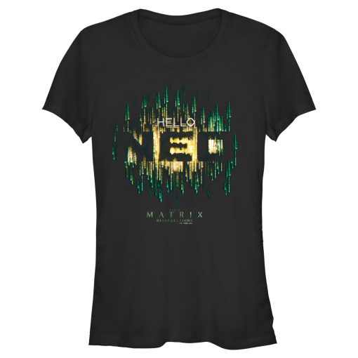 Junior’s The Matrix Resurrections Hello Neo T-Shirt