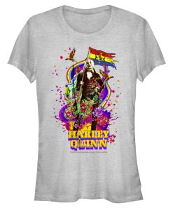 Junior’s The Suicide Squad Harley Quinn Color Splash T-Shirt