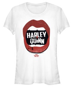 Junior’s The Suicide Squad Harley Quinn Lips Logo T-Shirt