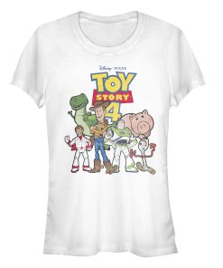Junior’s Toy Story Character Logo Party T-Shirt