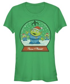 Junior’s Toy Story Christmas Alien Snow Globe T-Shirt