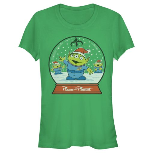 Junior’s Toy Story Christmas Alien Snow Globe T-Shirt