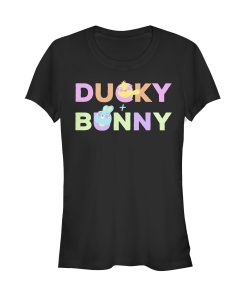 Junior’s Toy Story Ducky & Bunny Rainbow Text T-Shirt